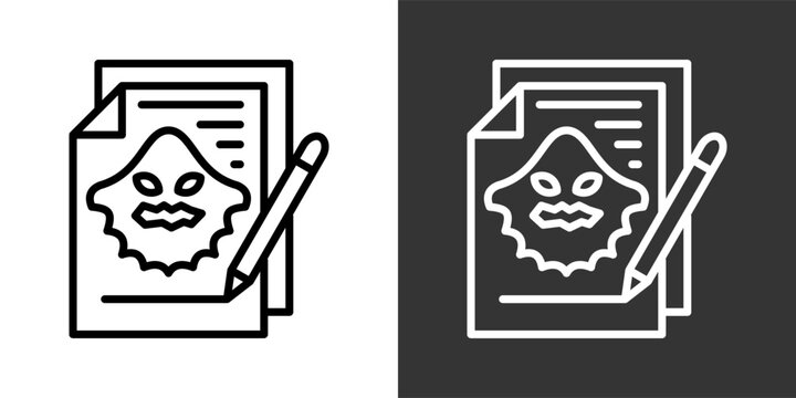 Ghost Writing White And Black Icon Set Multiple Style Collection Pack Vector Illustration