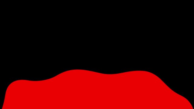 Colorful flat vector style liquid waves moving upward against a black background. Perfect for smooth abstract transitions.