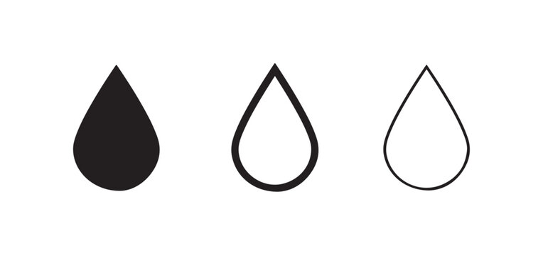 water drop shapes for graphic design and illustration purposes  simple icons  vector graphics