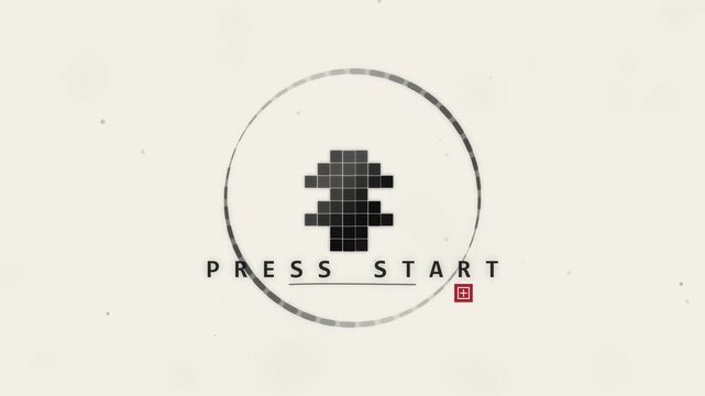 Animated Pixel Art Press Start Button UI Concept for Retro Gaming