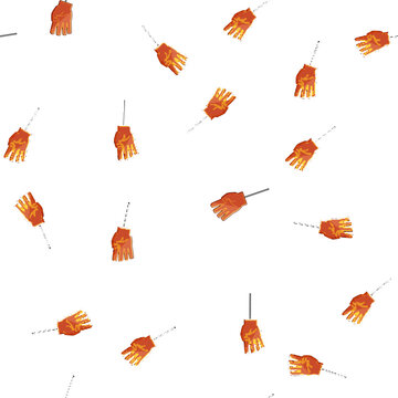 pattern support foam fan finger cartoon. victory football, number glove, one sign support foam fan finger sign vector