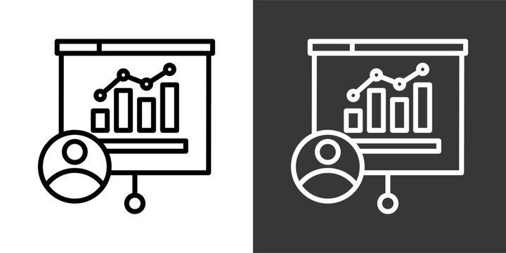 Sales Coaching White And Black Icon Set Multiple Style Collection Pack Vector Illustration