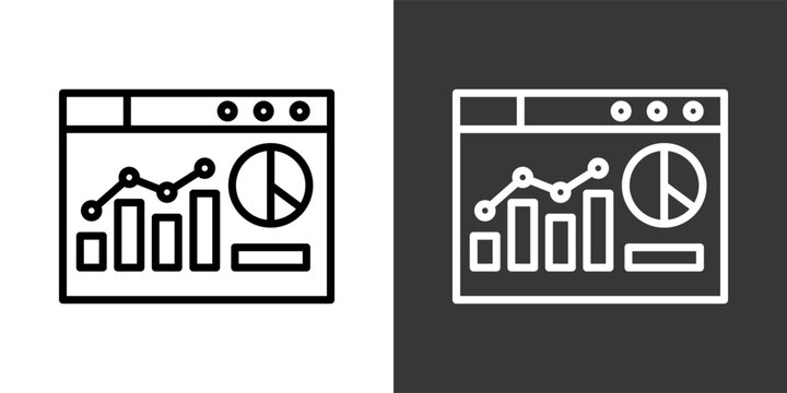 Dashboard White And Black Icon Set Multiple Style Collection Pack Vector Illustration