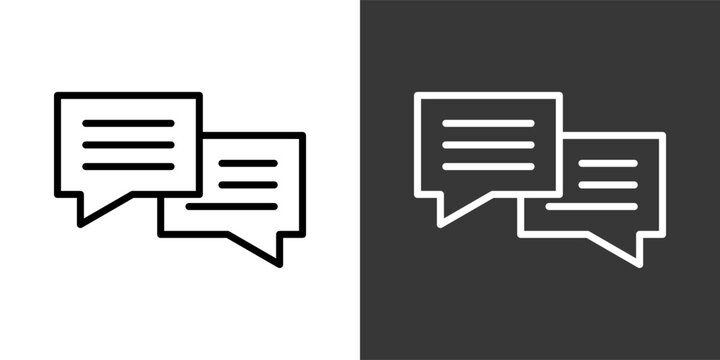 Communications White And Black Icon Set Multiple Style Collection Pack Vector Illustration