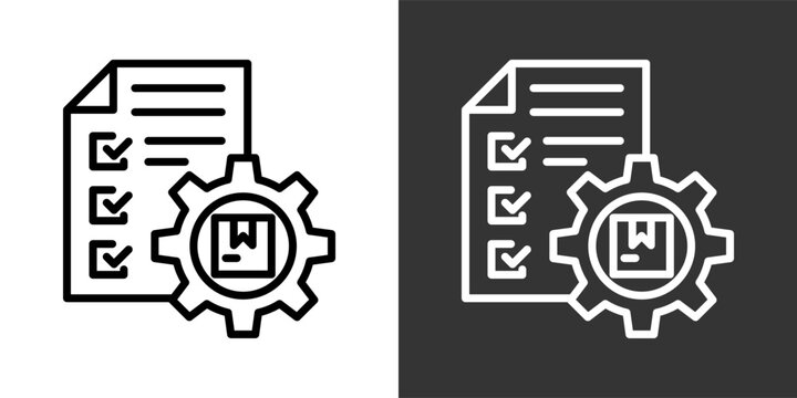 Checklist White And Black Icon Set Multiple Style Collection Pack Vector Illustration