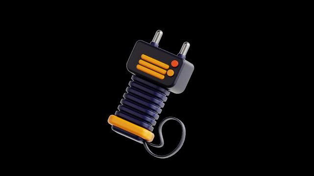 Floating electric plug emitting sparks energy power supply network infrastructure