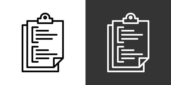 Script White And Black Icon Set Multiple Style Collection Pack Vector Illustration