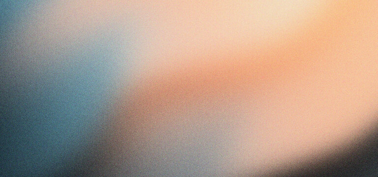 Grainy gradient background with soft orange and blue hues. Abstract blurred texture with lo-fi aesthetic. Minimalist dreamy color wash for modern web design, social media, and digital art apps.