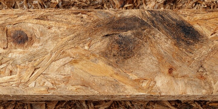 Oriented wood panels showing textured board surface outdoors