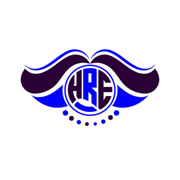 HRE letter logo creative design. HRE unique design