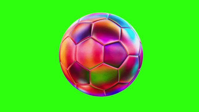 soccer ball on green background