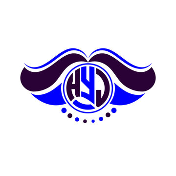 HYJ letter logo creative design. HYJ unique design