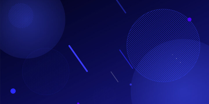 Futuristic blue technology abstract vector background with geometric circles and dotted grid for data design.