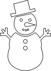 Naklejka premium snowman icon, joyful demeanor. The snowman is ready for winter, various winter active holiday poses for greeting cards and decor. showcasing festive characters accessories like scarves, hats, sled