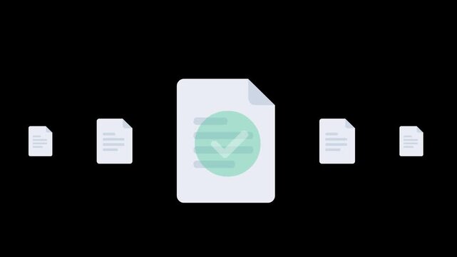 animated wrong and correct file warning with transparent background
