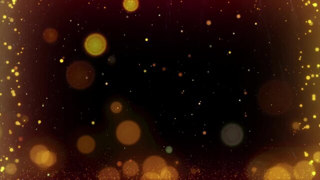 Warm golden particle bokeh