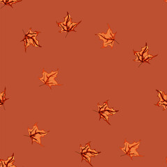 Fototapeta premium seamless pattern tree maple leaf cartoon. foliage color, season orange, brown green tree maple leaf sign vector