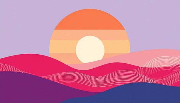 Sunset over ocean horizon with vibrant sky colors.