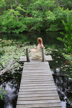 woman on dock