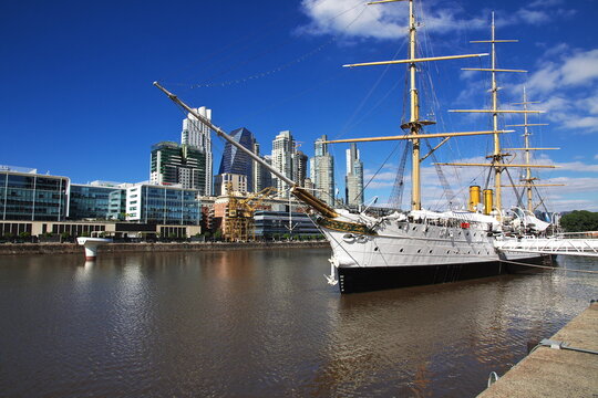 Buenos Aires, Argentina - 03 May 2016: The marina in Buenos Aires, Argentina