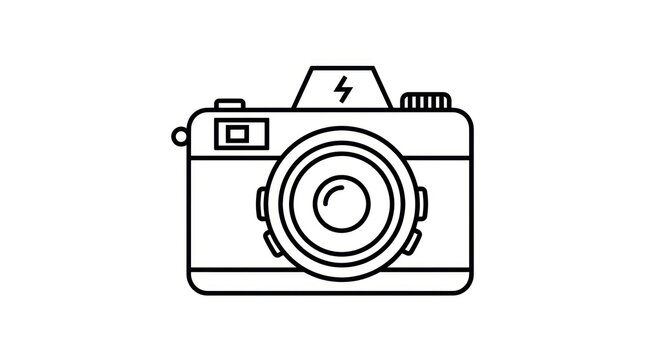 Camera Icon Photography Equipment Illustration.