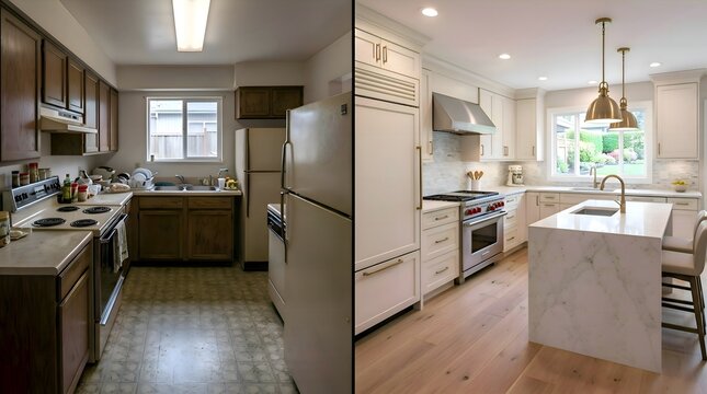 Before and After Kitchen Renovation: Old & Outdated to Modern & Luxurious