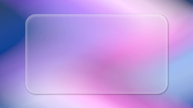 Abstract blurred gradient background with frosted  rectangle panel glass effect overlay for design