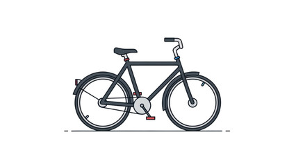 Fototapeta premium A sleek bicycle illustration showcases a bike in a neutral setting.
