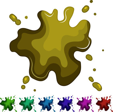 hemoglobin blood stain cartoon. dna evidence, investigation scene, transfer velocity hemoglobin blood stain sign colorful illustration