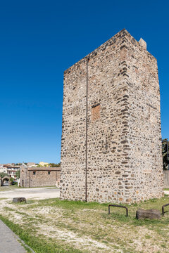 Sant Antonio Abate tower south-eastern side, Orosei, Italy