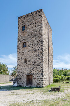 Sant Antonio Abate tower north-eastern side, Orosei, Italy