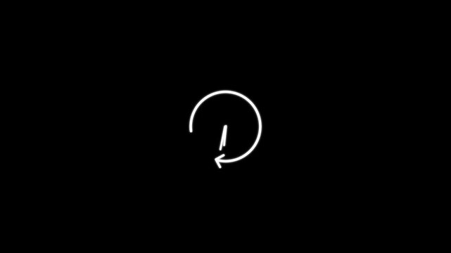 Abstract new analog clock icon animation.arrow sing.