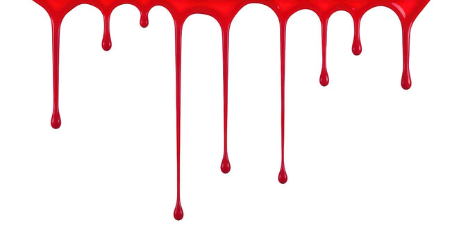 Red dripping blood effect in clean design style