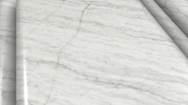Premium Sivec Marble Tiles Rotating in a Perfect Seamless Loop with Bright White Natural Stone Pattern for Architectural Design Backgrounds