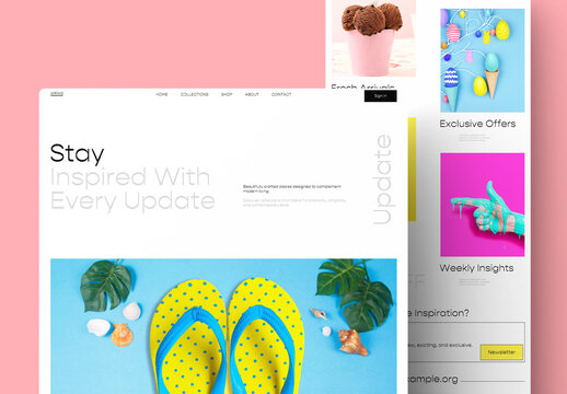 Fashion Newsletter Landing Page Template