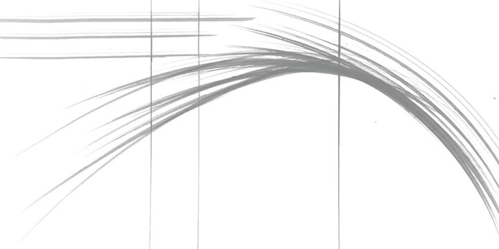 Abstract grey curved lines and geometric shapes on a light background