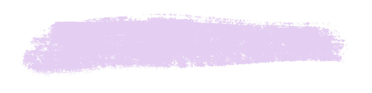 Light purple chalk brush stroke. Pastel smudge line texture. Hand drawn crayon mark paint swab. Purple marker smear sketch trace.
