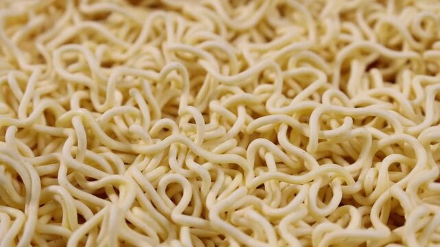 Close-up view of instant noodles.