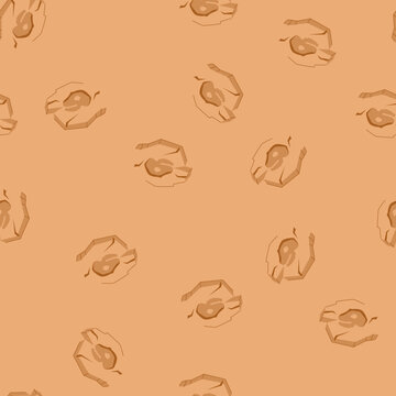 pattern dinosaur fossil cartoon. amber trilobite, petrified sedimentary, carbon imprint dinosaur fossil sign. seamless vector illustration