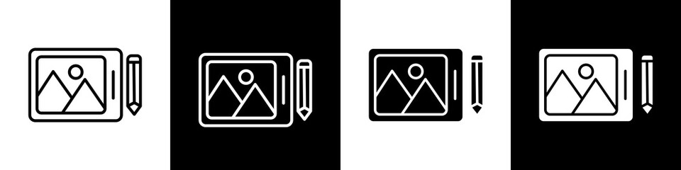  Creative design black and white icon design concept © okta