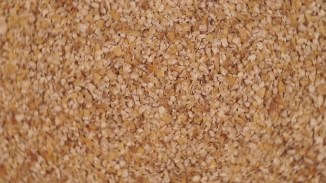 Rotation of spelt as a texture close-up