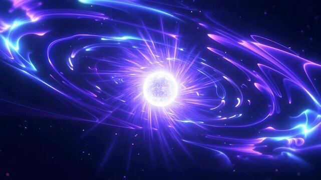 glowing cosmic energy remains static in space-like background with stars and nebulae, mystical and energetic substance in fixed perspective with swirling light patterns.