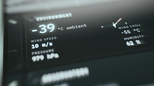 Antarctic Station Monitoring Interface Showing -40 Degrees Celsius