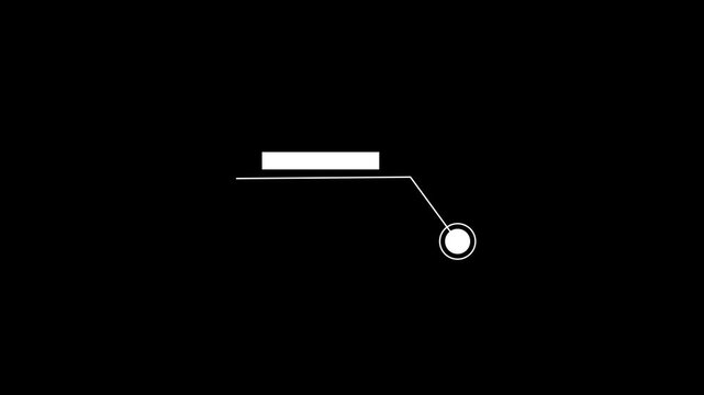 Simple Futuristic Callout element animation on black background, dynamic Callout highlight custom text sign animated.