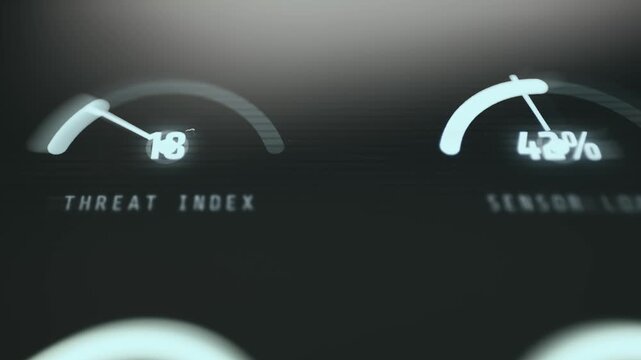 System telemetry interface featuring a Threat Index and Sensor Load