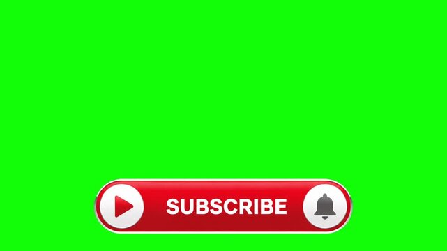 A red subscribe button with a play icon and bell appears on a green and white background