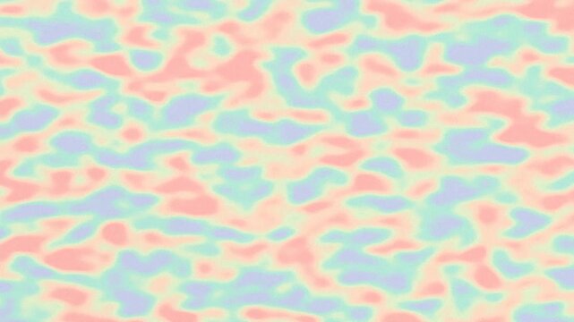 Abstract pastel pattern blending organic shapes in pink blue and yellow colors