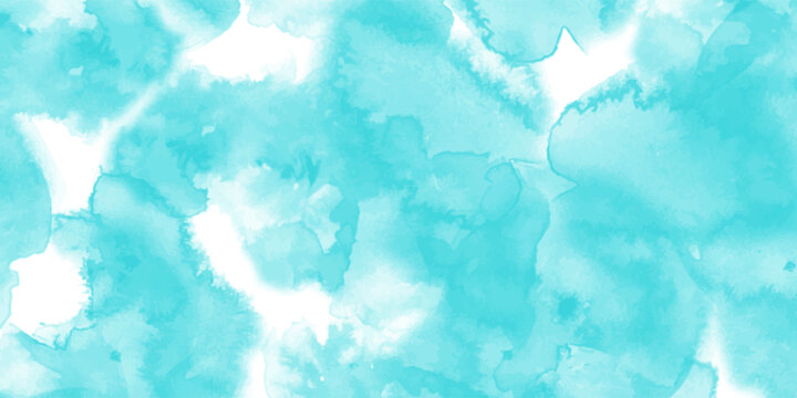 Clouds and sky watercolor vector hand drawn vector illustration. Abstract blue winter watercolor background. Sky pattern with snow. Light blue watercolour paper texture background.