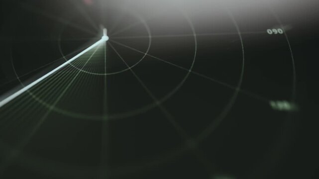 Advanced Radar Screen Featuring Target Tracking and Sweep Motion