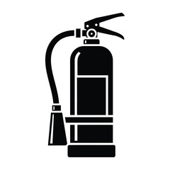 Obraz premium Fire extinguisher icon in black color